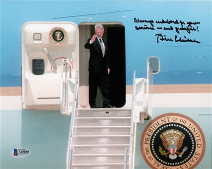 Bill Clinton Signed And Inscribed 8x10 Photo (Beckett)